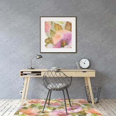 Tapete para escritório Flores pintadas