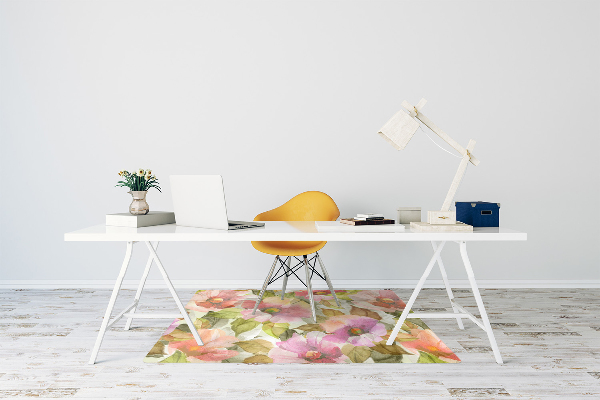 Tapete para escritório Flores pintadas