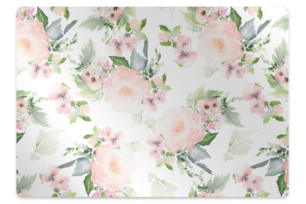 Tapete para escritório Flores em tons pastel