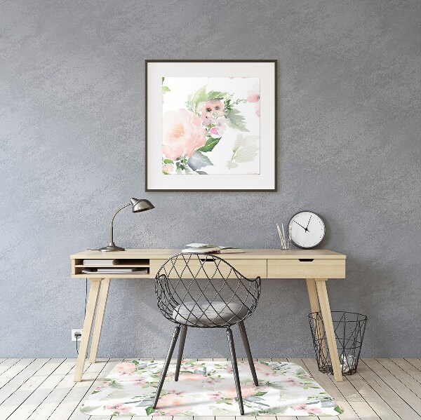 Tapete para escritório Flores em tons pastel