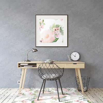 Tapete para escritório Flores em tons pastel