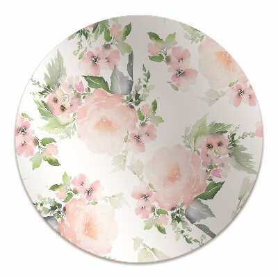 Tapete para escritório Flores em tons pastel