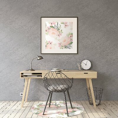 Tapete para escritório Flores em tons pastel