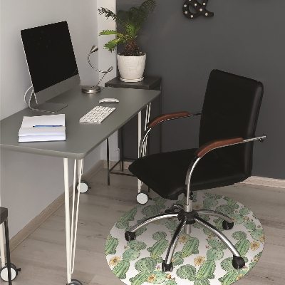 Tapete para escritório Cactos com flores