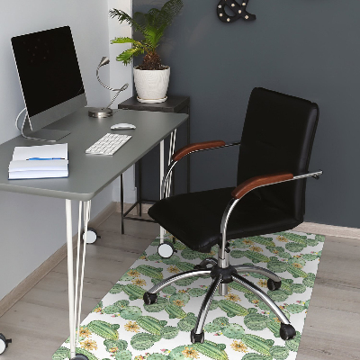 Tapete para escritório Cactos com flores