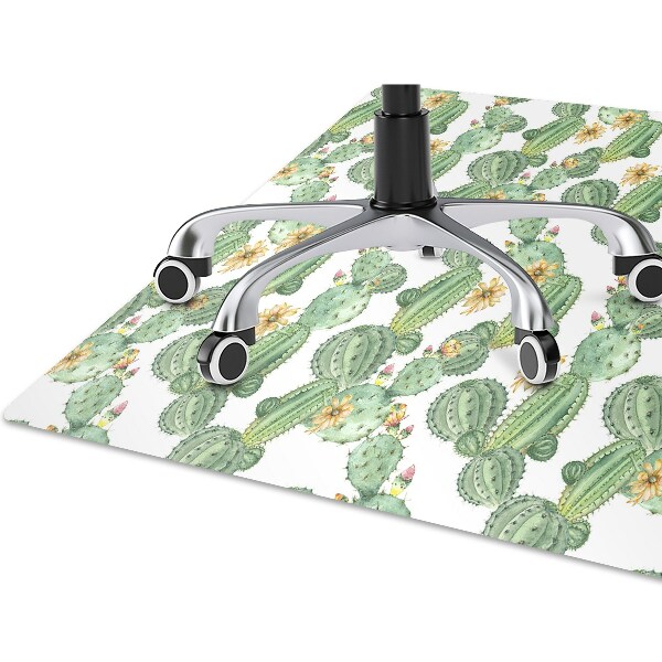 Tapete para escritório Cactos com flores
