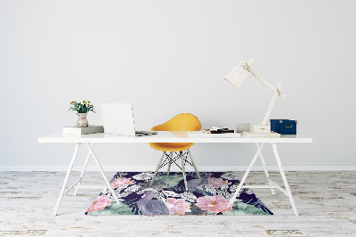 Tapete para cadeira de escritório Pássaros em flores