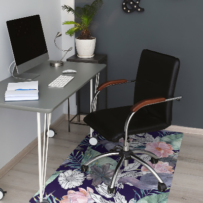 Tapete para cadeira de escritório Pássaros em flores