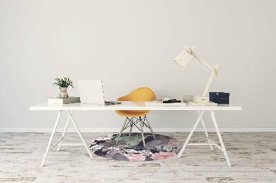 Tapete para cadeira de escritório Pássaros em flores