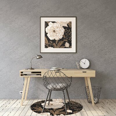 Tapete para cadeira de escritório Rosas estilo retrô
