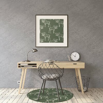 Tapete para cadeira de escritório Alce em um fundo verde