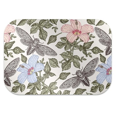 Tapete para escritório Borboletas entre flores