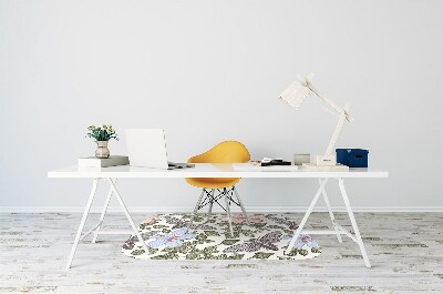 Tapete para escritório Borboletas entre flores