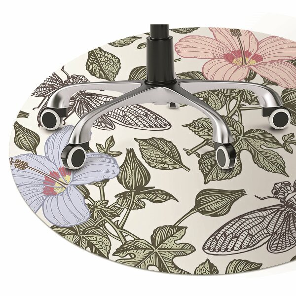 Tapete para escritório Borboletas entre flores