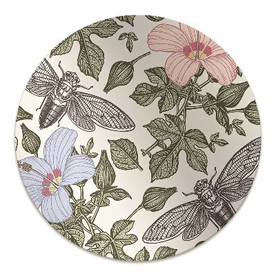 Tapete para escritório Borboletas entre flores