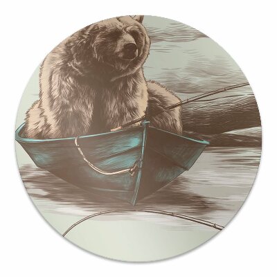 Tapete para cadeira de escritório Urso em um barco