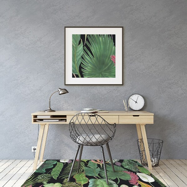 Tapete para escritório Folhas tropicais