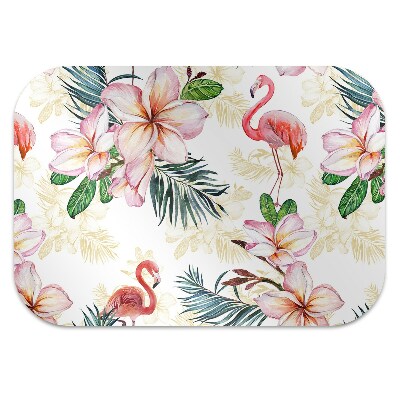 Tapete para cadeira de escritório Flamingos em flores