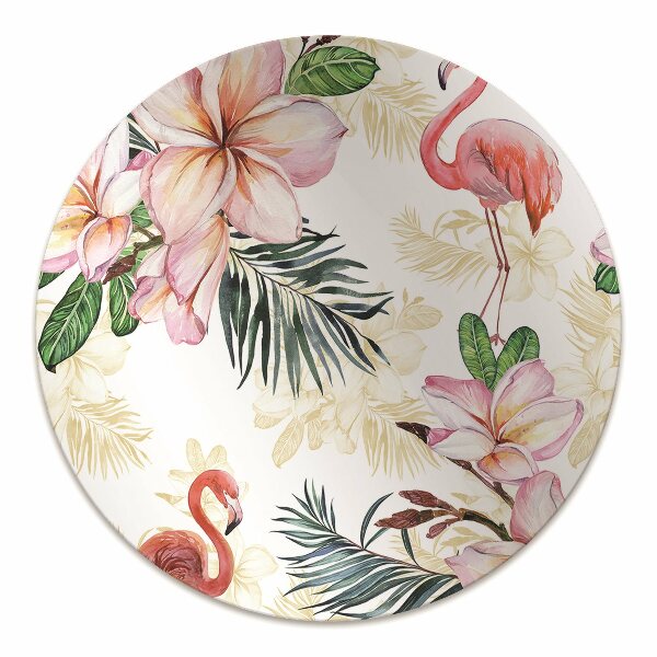 Tapete para cadeira de escritório Flamingos em flores