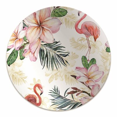 Tapete para cadeira de escritório Flamingos em flores
