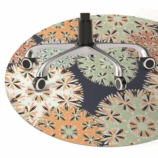 Tapete para cadeira de escritório Mandalas coloridas