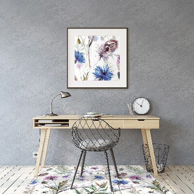 Tapete para cadeira de escritório Flores silvestres