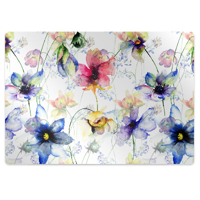 Tapete para cadeira de escritório Flores silvestres