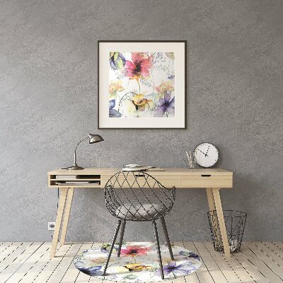 Tapete para cadeira de escritório Flores silvestres