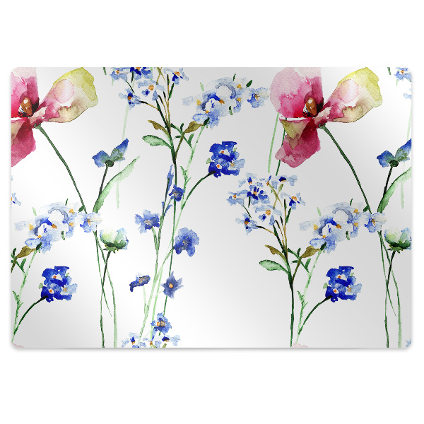 Tapete para escritório Flores pintadas
