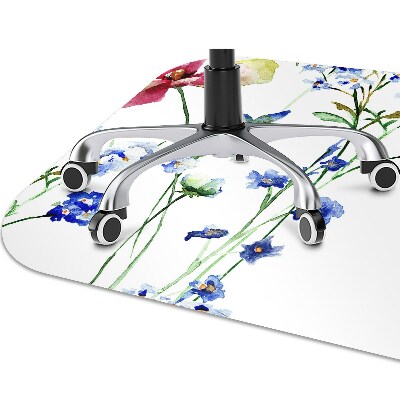 Tapete para escritório Flores pintadas