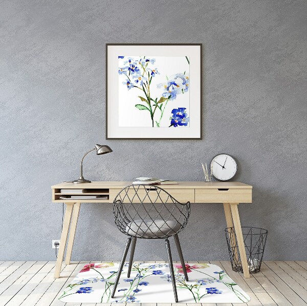 Tapete para escritório Flores pintadas
