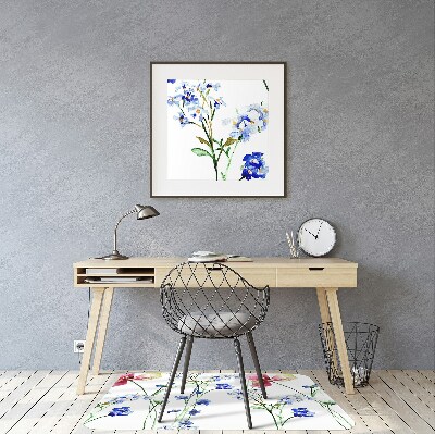 Tapete para escritório Flores pintadas