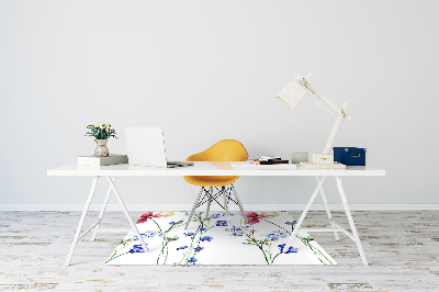 Tapete para escritório Flores pintadas
