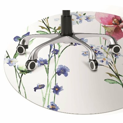 Tapete para escritório Flores pintadas