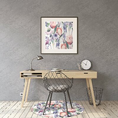 Tapete para cadeira de escritório Buquê de primavera