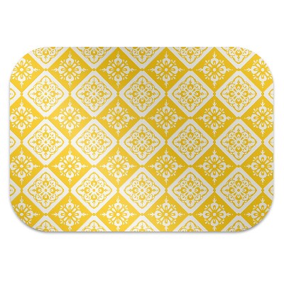Tapete para escritório Padrão amarelo e branco