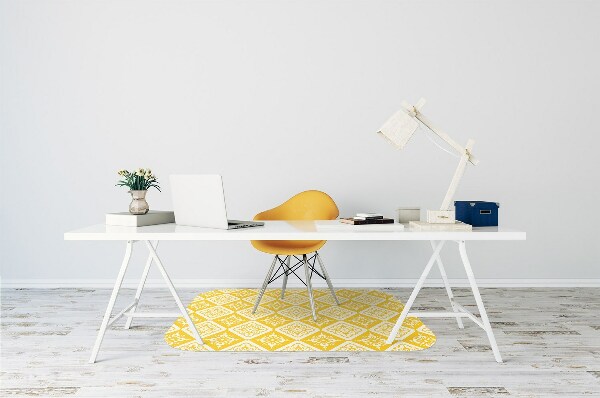 Tapete para escritório Padrão amarelo e branco
