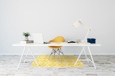 Tapete para escritório Padrão amarelo e branco