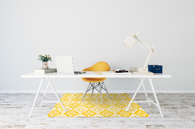 Tapete para escritório Padrão amarelo e branco