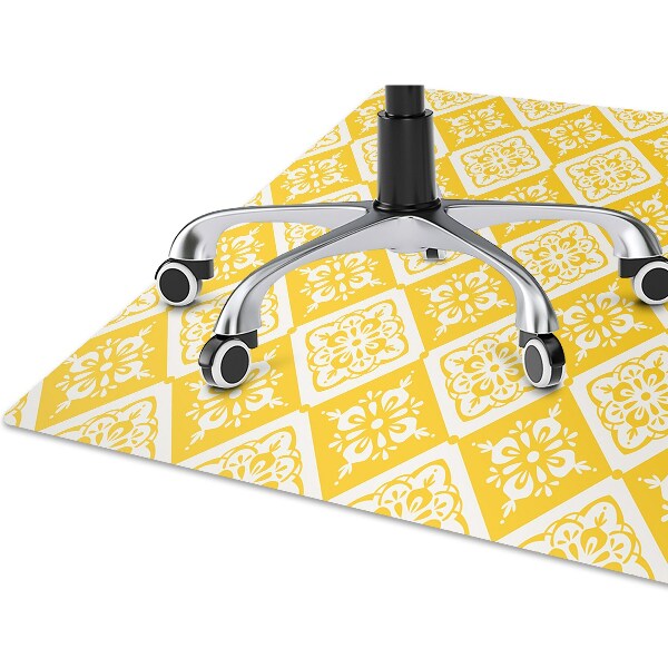 Tapete para escritório Padrão amarelo e branco