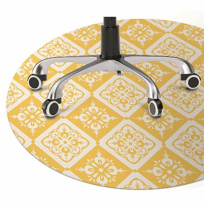 Tapete para escritório Padrão amarelo e branco