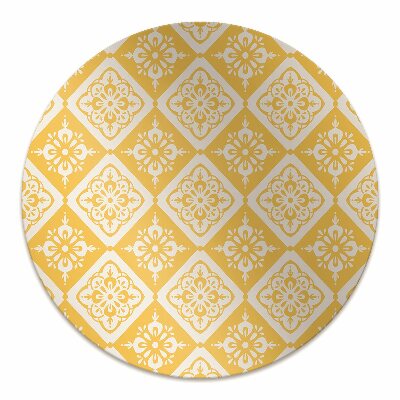Tapete para escritório Padrão amarelo e branco