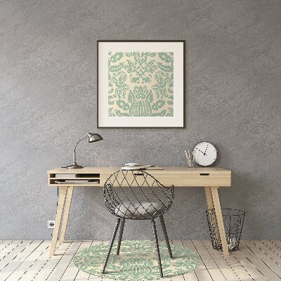 Tapete para cadeira de escritório Damasco Verde