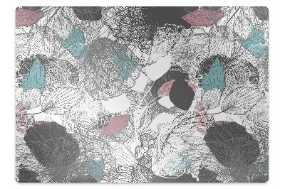 Tapete para cadeira de escritório Padrão floral