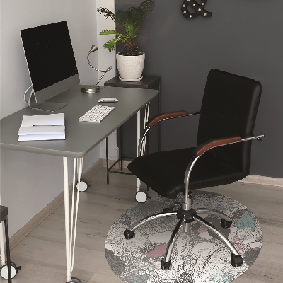 Tapete para cadeira de escritório Padrão floral