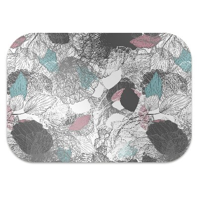 Tapete para cadeira de escritório Padrão floral
