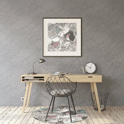 Tapete para cadeira de escritório Padrão floral