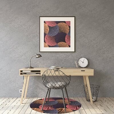 Tapete para cadeira de escritório Padrão colorido