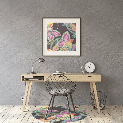 Tapete para cadeira de escritório Papagaios coloridos