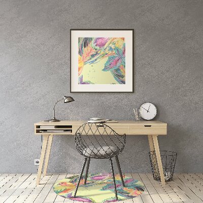 Tapete para cadeira de escritório Papagaios coloridos